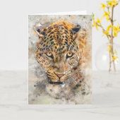 ヒョウ全空白の大事な行事カード カード (黄色い花)