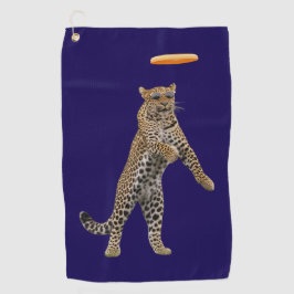 ヒョウ円盤型ゴルフタオル ゴルフタオル