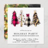*~*ヒョウ写真おもしろいAP20クリスマスパーティー 招待状 (正面/裏面)