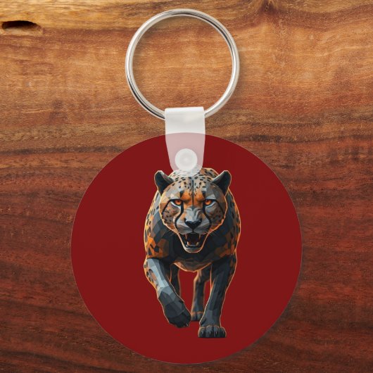 ヒョウ前面 キーホルダー (裏面)