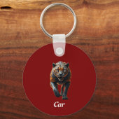 ヒョウ前面 キーホルダー (正面)