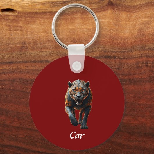 ヒョウ前面 キーホルダー (正面)