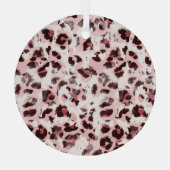 ヒョウ動物の皮膚：絞り染めエレガンス。 ガラスオーナメント (裏面)