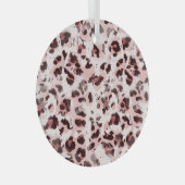 ヒョウ動物の皮膚：絞り染めエレガンス。 ガラスオーナメント (正面右)