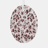 ヒョウ動物の皮膚：絞り染めエレガンス。 ガラスオーナメント (正面左)