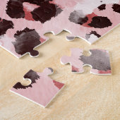 ヒョウ動物の皮膚:絞り染めエレガンス。 ジグソーパズル (側面)