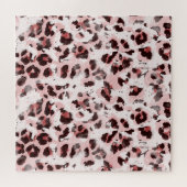 ヒョウ動物の皮膚:絞り染めエレガンス。 ジグソーパズル (横)