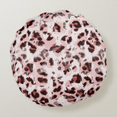 ヒョウ動物の皮膚:絞り染めエレガンス。 ラウンドクッション (裏面)