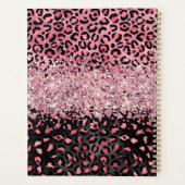 ヒョウ動物チータブラックピンク美しいサロン プランナー手帳 (裏面)