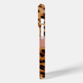 ヒョウ動物バラピンクリボン名 Case-Mate iPhoneケース (裏面 / 左)