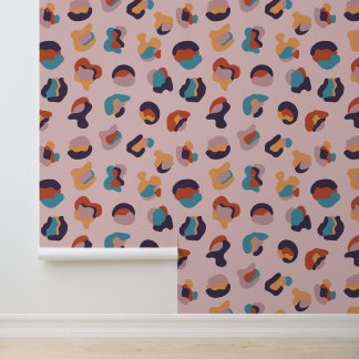 ヒョウ動物ピンクモダン色 壁紙