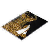 ヒョウ動物高ヒールシューズドレス ノートブック (左側)