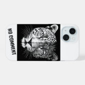 ヒョウ動物 iPhone 15ケース (裏面横)