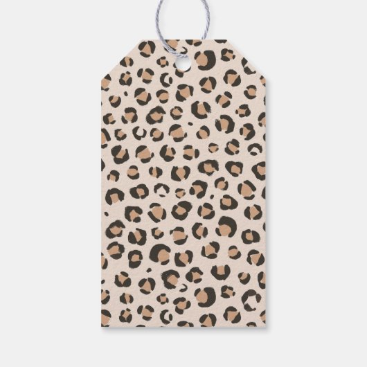 ヒョウ印刷の誕生日パーティー ギフトタグ (裏面)
