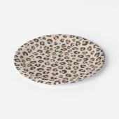 ヒョウ印刷の誕生日パーティー ペーパープレート (アングル)