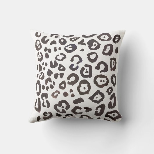 ヒョウ印刷アニマルプリントパターン装飾用クッション クッション (裏面)