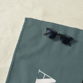 ヒョウ印刷イニシャルタイポグラフィピガーリークモダン ビーチタオル (インサイチュ)