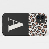 ヒョウ印刷イニシャルタイポグラフィモダンterracotta Case-Mate iPhoneケース (裏面(横))