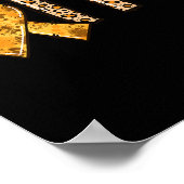 ヒョウ印刷オレンジリボン信仰CRPS認識度1 ポスター (角)