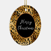 ヒョウ印刷オーナメント セラミックオーナメント (右)