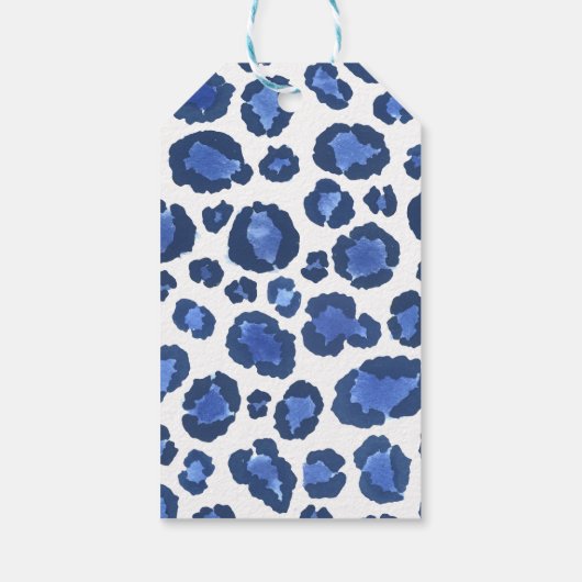 ヒョウ印刷カボチャのシャワーありがとうメッセージカード ギフトタグ (裏面)