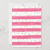 ヒョウ印刷ガールサファリ動物の誕生日パーティー 招待状 (裏面)