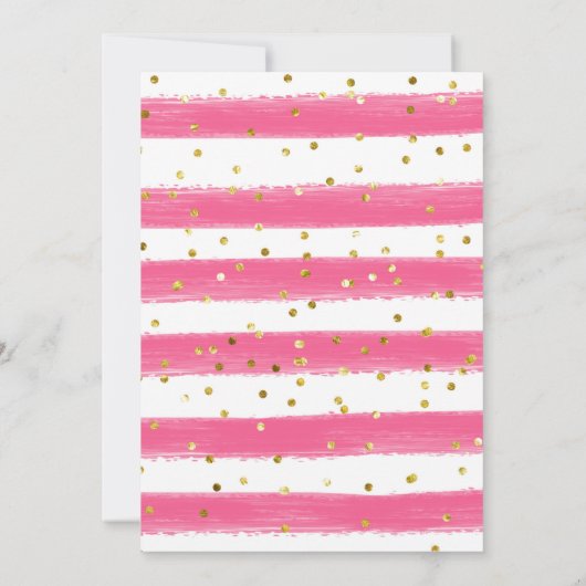 ヒョウ印刷ガールサファリ動物の誕生日パーティー 招待状 (裏面)