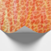 ヒョウ印刷スキンファー ラッピングペーパー (角)