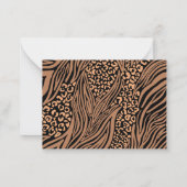 ヒョウ印刷ゼブラストライプパターン ノートカード (裏面)