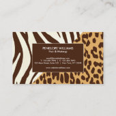 ヒョウ印刷ゼブラ印刷 名刺 (裏面)