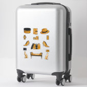 ヒョウ印刷デカールハイファッション女性プランナー シール (スーツケース)