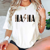 ヒョウ印刷ナナ誕生日または記念日トレンディー Tシャツ