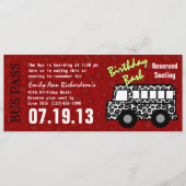 ヒョウ印刷バスパス誕生日パーティー プログラム (正面)