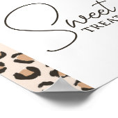 ヒョウ印刷バースデーパーティースイーツトリートサイン ポスター (角)