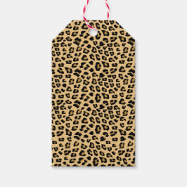 ヒョウ印刷パターン ギフトタグ