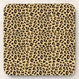 ヒョウ印刷パターン コースター