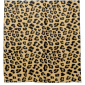 ヒョウ印刷パターン シャワーカーテン (正面)