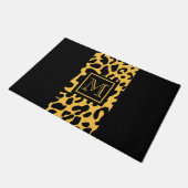 ヒョウ印刷パターン ドアマット (アングル)