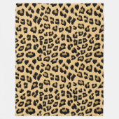 ヒョウ印刷パターン フリースブランケット (正面)