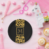 ヒョウ印刷パターン ペーパープレート (パーティー)