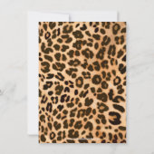 ヒョウ印刷パープルガール赤ちゃんシャワー招待状 招待状 (裏面)