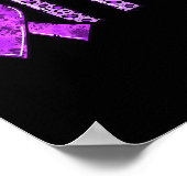 ヒョウ印刷パープルリボン信義薬物過剰摂取Aw ポスター (角)