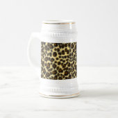 ヒョウ印刷ビールスタイン ビールジョッキ (正面左)