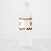 ヒョウ印刷ピンククローバー誕生日パーティー ペットボトルラベル (裏面)