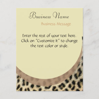 ヒョウ印刷フライヤー チラシ