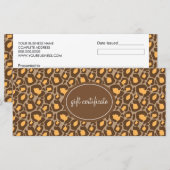 ヒョウ印刷ブティックスタイルギフト券 (正面/裏面)