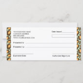 ヒョウ印刷ブティックスタイルギフト券 (裏面)