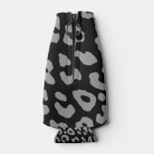 ヒョウ印刷ブラックグレー ボトルクーラー (裏面)