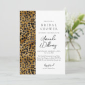 ヒョウ印刷モダントレンディーブライダルシャワー 招待状 (スタンド正面)