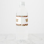 ヒョウ印刷レッドクローバー誕生日パーティー ペットボトルラベル (裏面)